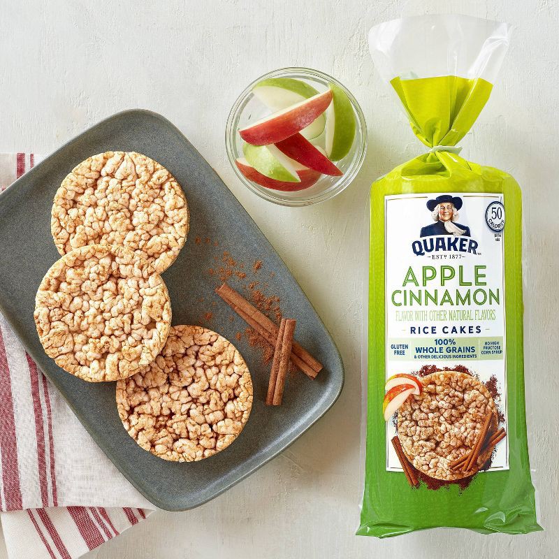 slide 4 of 5, Quaker Apple Cinnamon Gluten Free Rice Cakes - 6.53oz, 6.53 oz