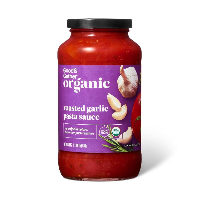 slide 1 of 3, Organic Roasted Garlic Pasta Sauce 24oz - Good & Gather™, 24 oz