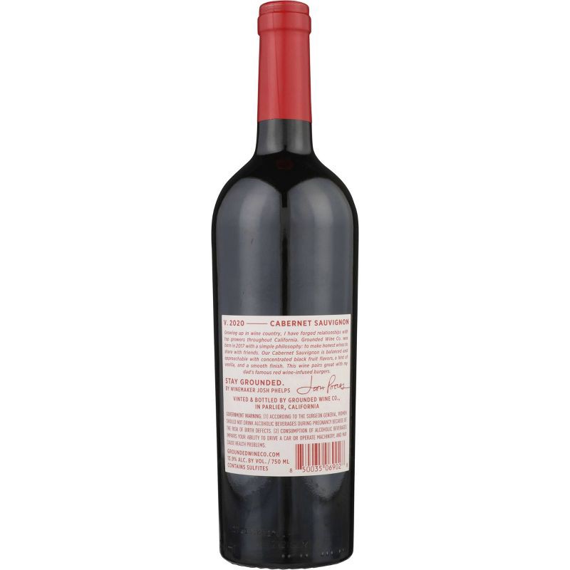 slide 3 of 5, Grounded Wine Co. Grounded by Josh Phelps Cabernet Sauvignon Red Wine - 750ml Bottle, 750 ml