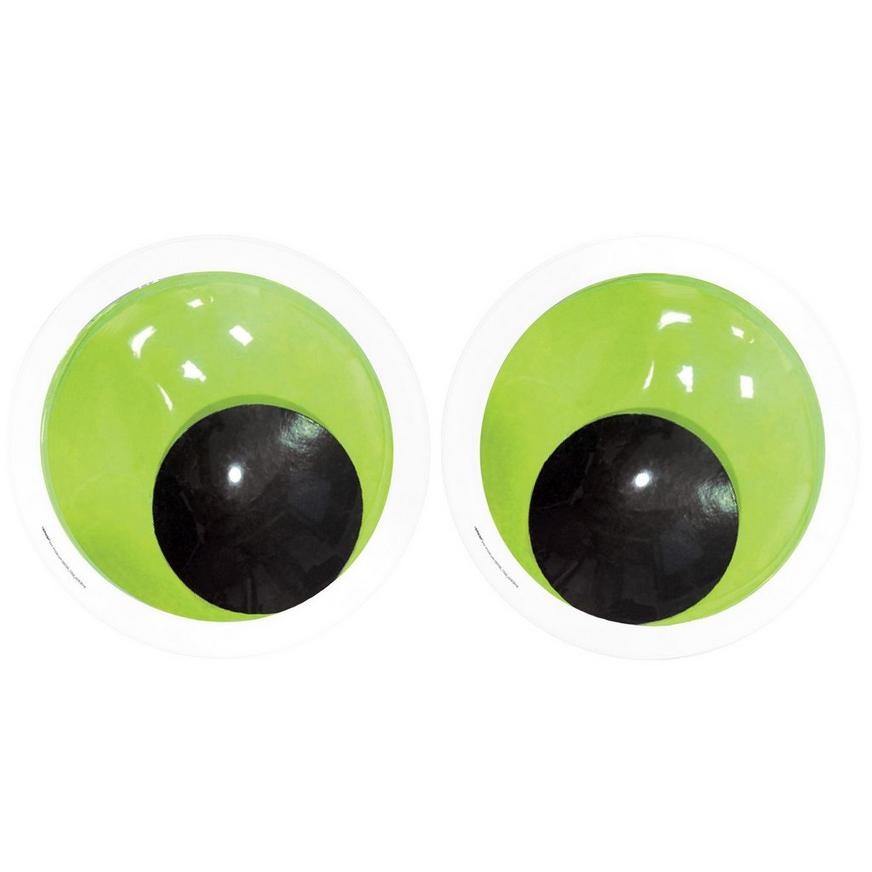 slide 1 of 1, Party City Giant Green Googly Eyes Photo Booth Props, 2 ct