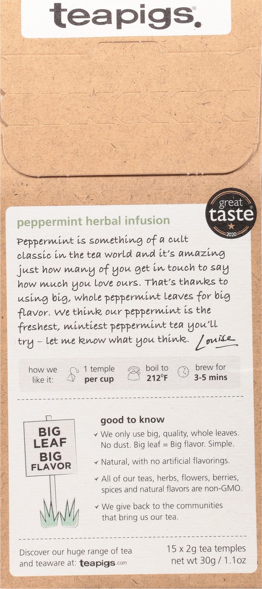 slide 3 of 13, teapigs Tea Temples Peppermint Leaves Tea 15 ea, 15 ct