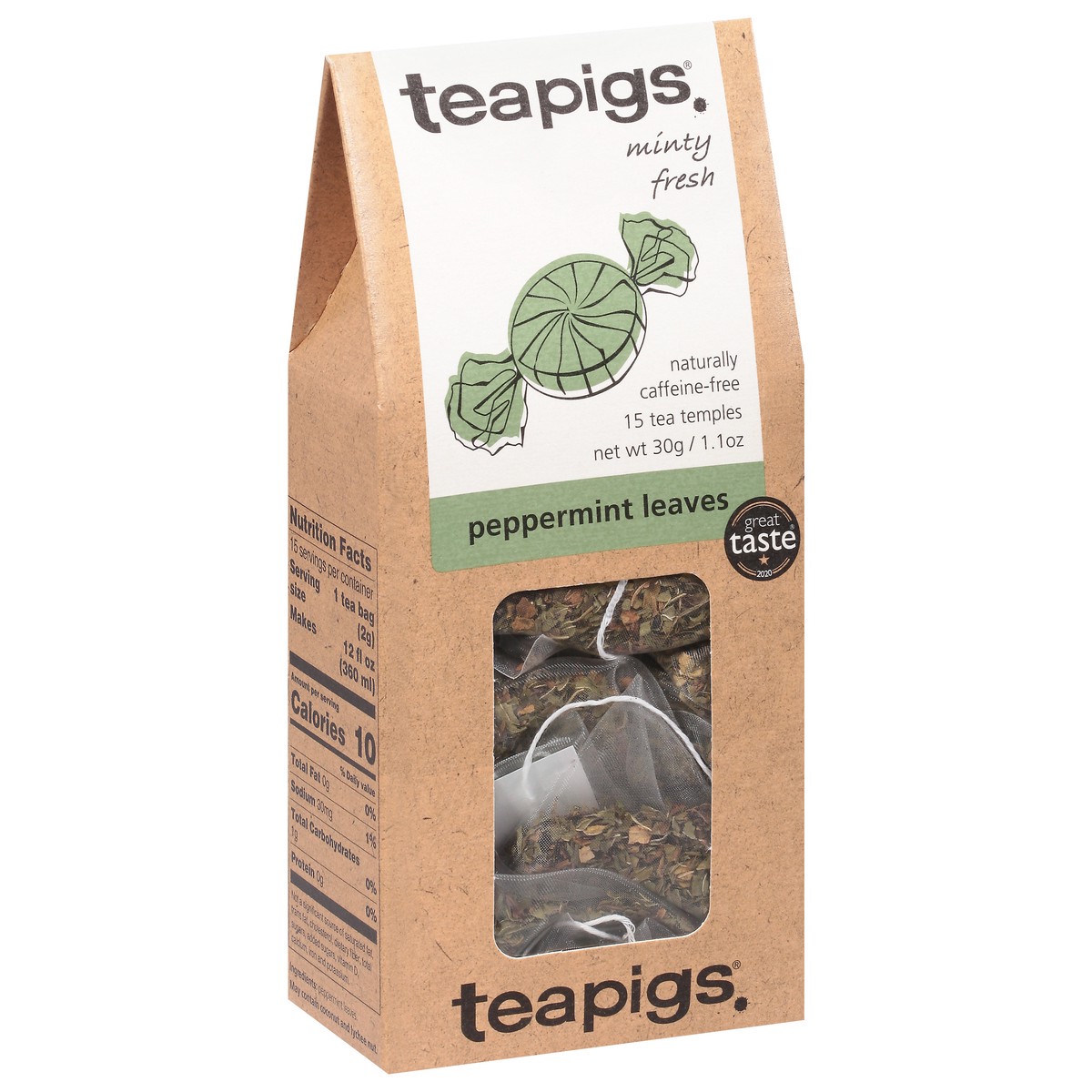 slide 6 of 13, teapigs Tea Temples Peppermint Leaves Tea 15 ea, 15 ct