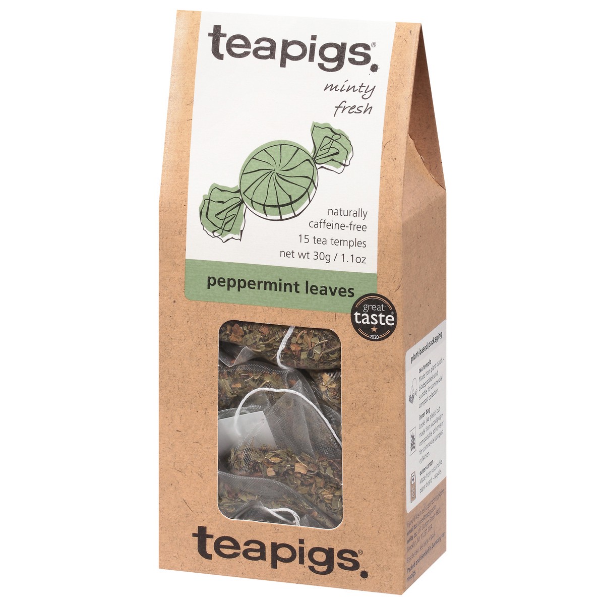 slide 9 of 13, teapigs Tea Temples Peppermint Leaves Tea 15 ea, 15 ct