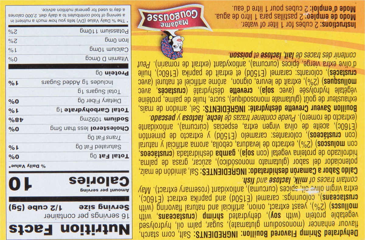 slide 4 of 9, Madame Gougousse Shrimp Flavored Bouillon 8 ea, 8 ct