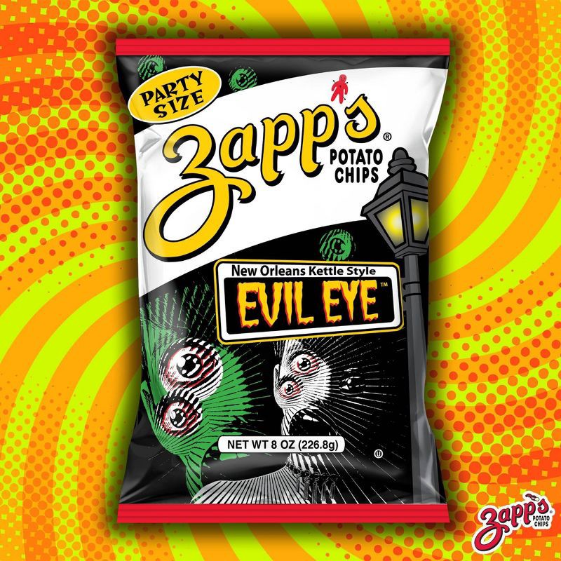 slide 5 of 9, Zapp's New Orleans Kettle Style Evil Eye Potato Chips - 8oz, 8 oz