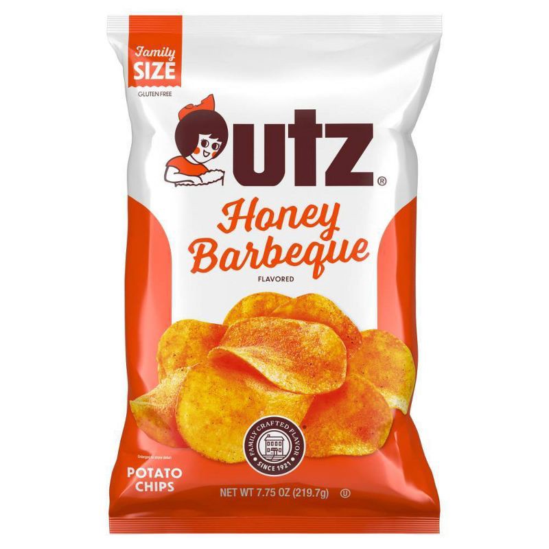 slide 1 of 5, Utz Honey Barbeque Potato Chips - 7.75oz, 9 oz