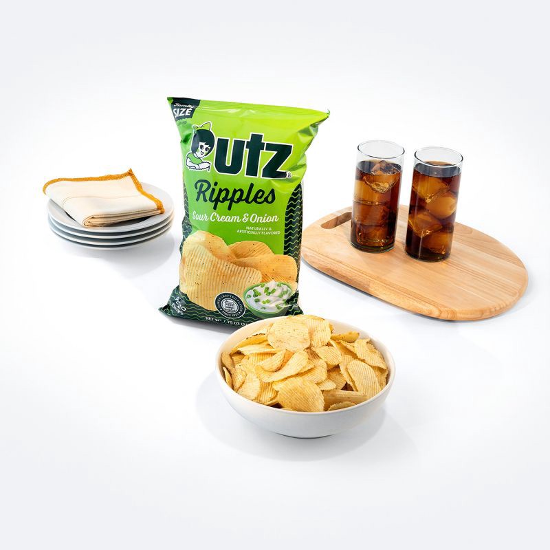 slide 3 of 6, Utz Ripples Sour Cream & Onion Potato Chips - 7.75oz, 7.75 oz