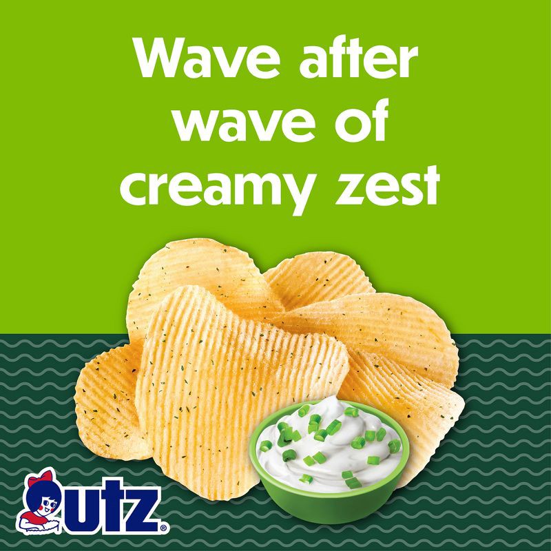 slide 6 of 6, Utz Ripples Sour Cream & Onion Potato Chips - 7.75oz, 7.75 oz