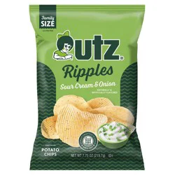 Utz Ripples Sour Cream & Onion Potato Chips - 7.75oz