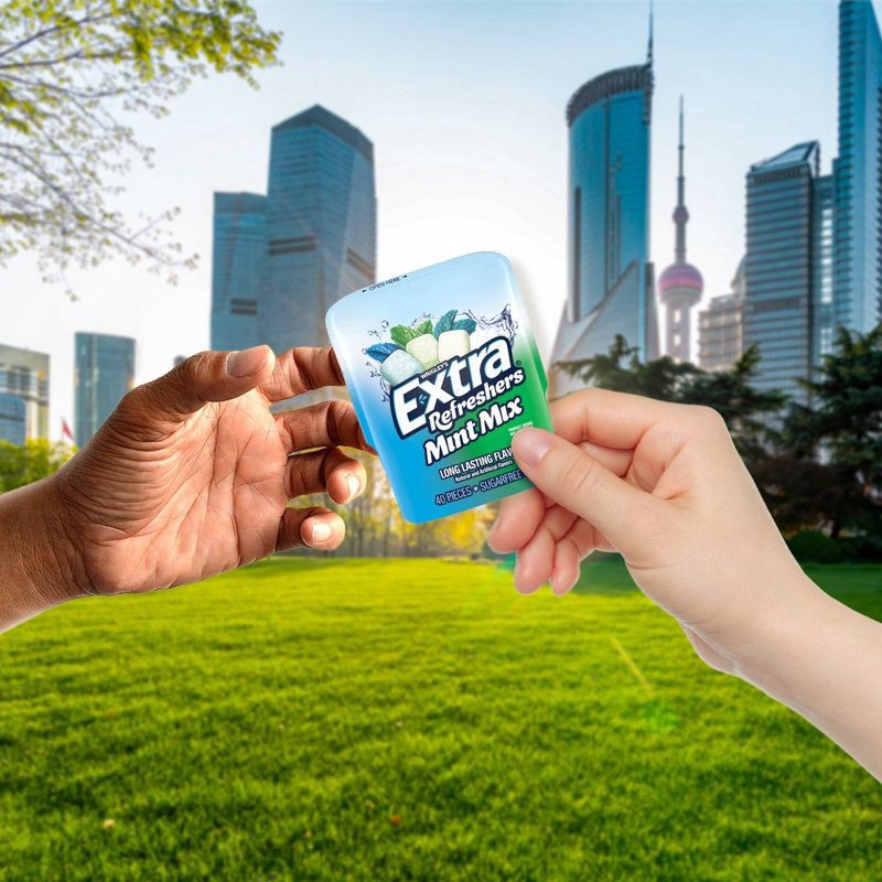 slide 5 of 9, Extra Refreshers Sugar-Free Mint Gum Mix Chewing Gum - 40ct Bottle, 40 ct