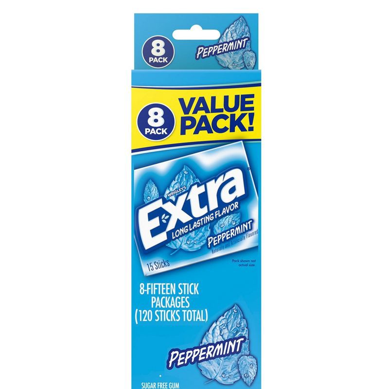 slide 1 of 10, Extra Peppermint Sugar-Free Gum Value Pack – 120ct, 120 ct