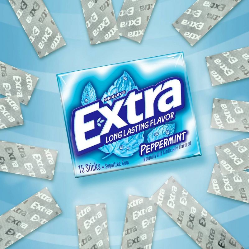 slide 8 of 10, Extra Peppermint Sugar-Free Gum Value Pack – 120ct, 120 ct