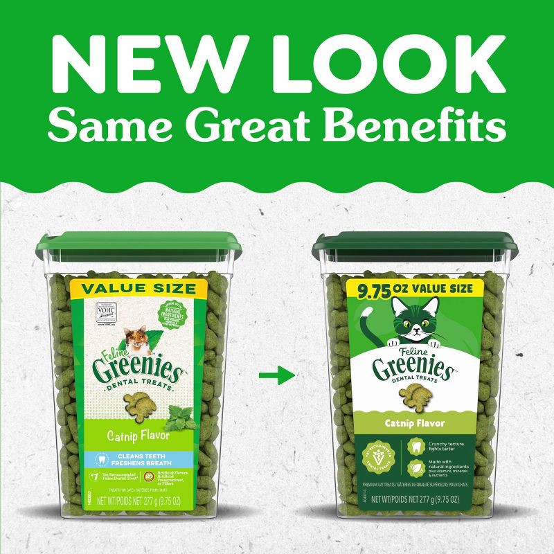 slide 3 of 14, Greenies Catnip Flavor Dental Cat Treats - 9.75oz, 9.75 oz