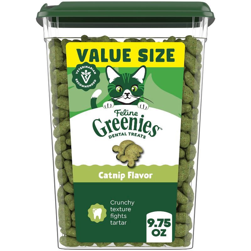 slide 1 of 14, Greenies Catnip Flavor Dental Cat Treats - 9.75oz, 9.75 oz