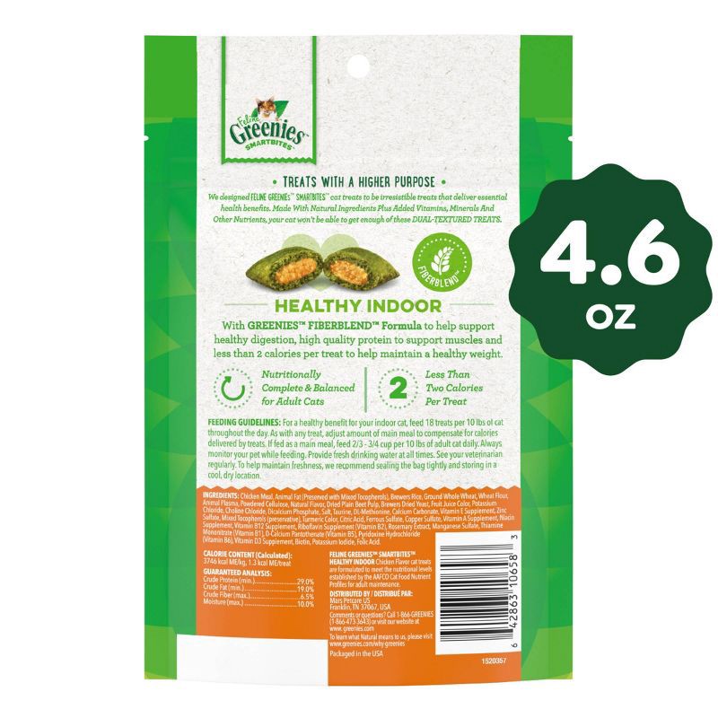 slide 2 of 13, Greenies Smartbites Healthy Indoor Chicken Flavor Cat Treats - 4.6oz, 4.6 oz