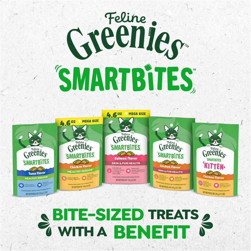 slide 12 of 13, Greenies Smartbites Healthy Indoor Chicken Flavor Cat Treats - 4.6oz, 4.6 oz