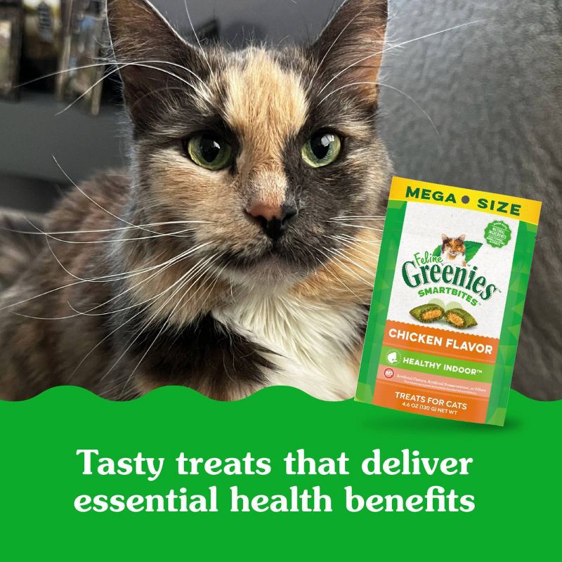 slide 11 of 13, Greenies Smartbites Healthy Indoor Chicken Flavor Cat Treats - 4.6oz, 4.6 oz