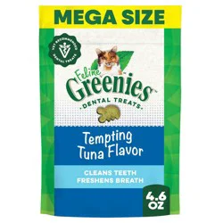 Greenies Feline Tempting Tuna Flavor Dental Adult Cat Treats - 4.6oz