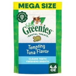 Greenies Feline Tempting Tuna Flavor Dental Adult Cat Treats - 4.6oz