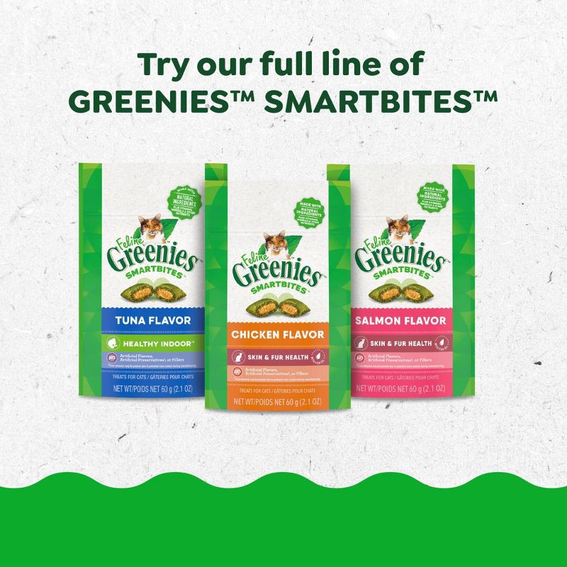 slide 12 of 13, Greenies Smartbites Healthy Tuna Flavor Indoor Cat Treats - 4.6oz, 4.6 oz