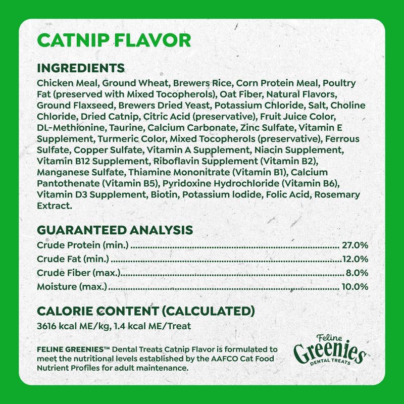 slide 12 of 14, Greenies Catnip Flavor Dental Cat Treats - 4.6oz, 4.6 oz