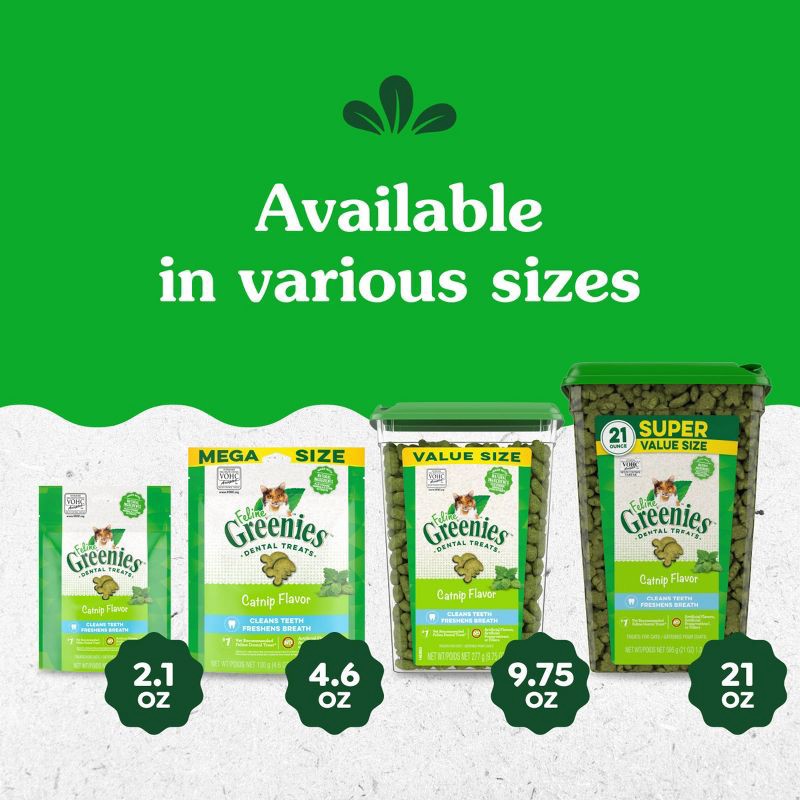 slide 12 of 13, Greenies Catnip Flavor Dental Cat Treats - 4.6oz, 4.6 oz