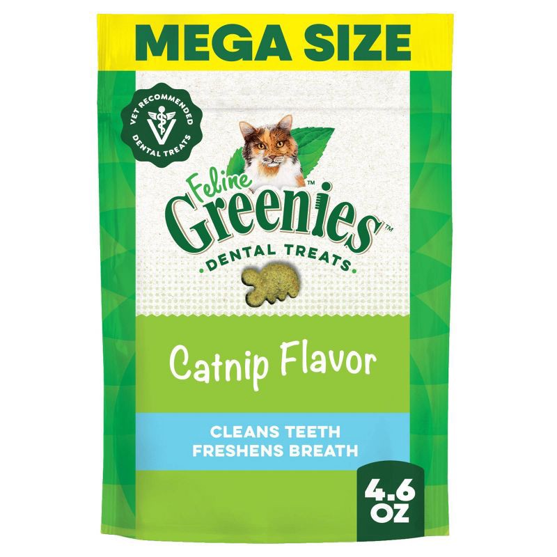 slide 1 of 13, Greenies Catnip Flavor Dental Cat Treats - 4.6oz, 4.6 oz