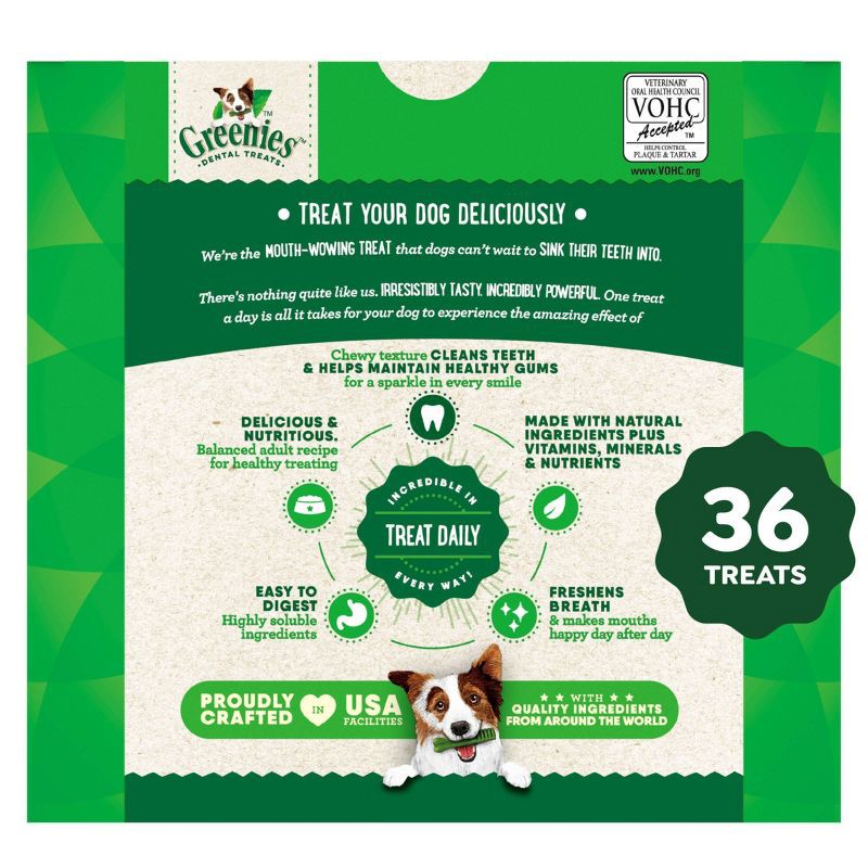 slide 11 of 12, Greenies Original Chicken Flavor Regular Chewy Dental Dog Treats - 36oz, 36 oz