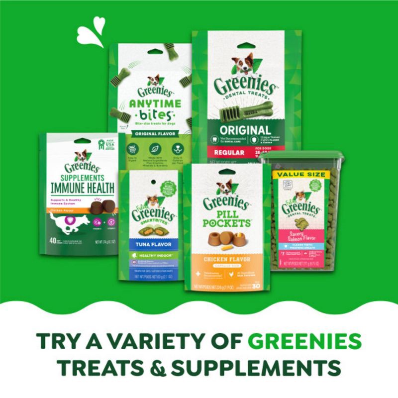 slide 9 of 10, Greenies Teenie Chewy Dental Dog Treats Original Chicken - 36oz/130ct, 36 oz, 130 ct