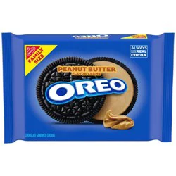 Oreo Peanut Butter Creme Chocolate Sandwich Cookies Family Size - 17oz