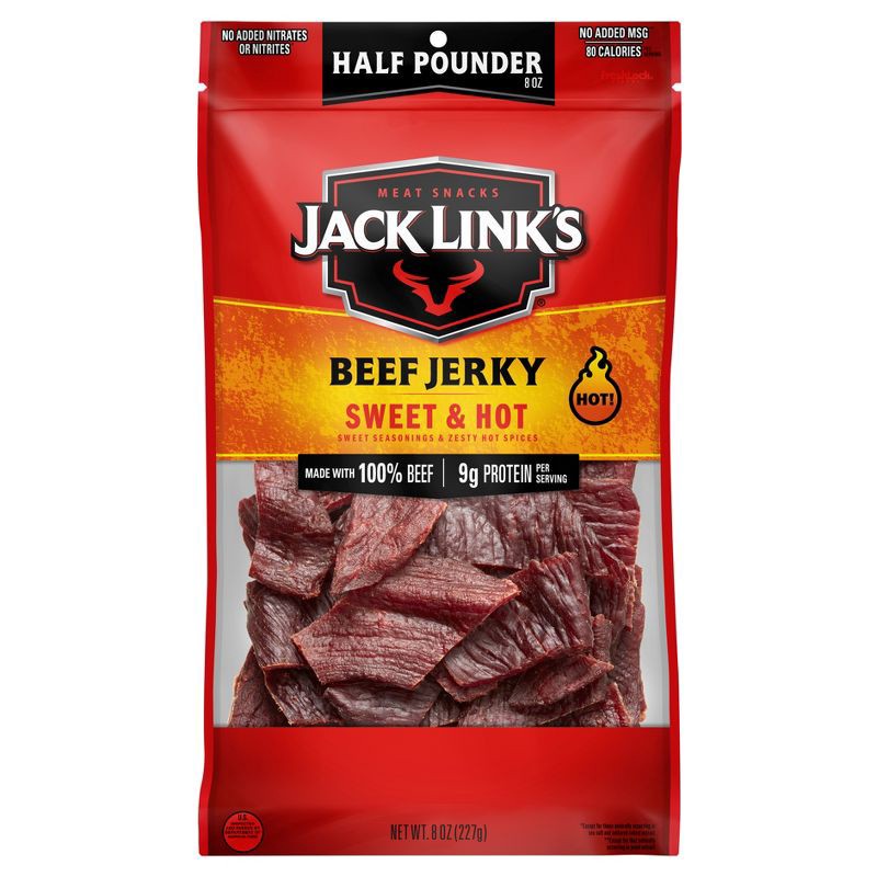 slide 1 of 7, Jack Link's Sweet & Hot Beef Jerky - 8oz, 8 oz