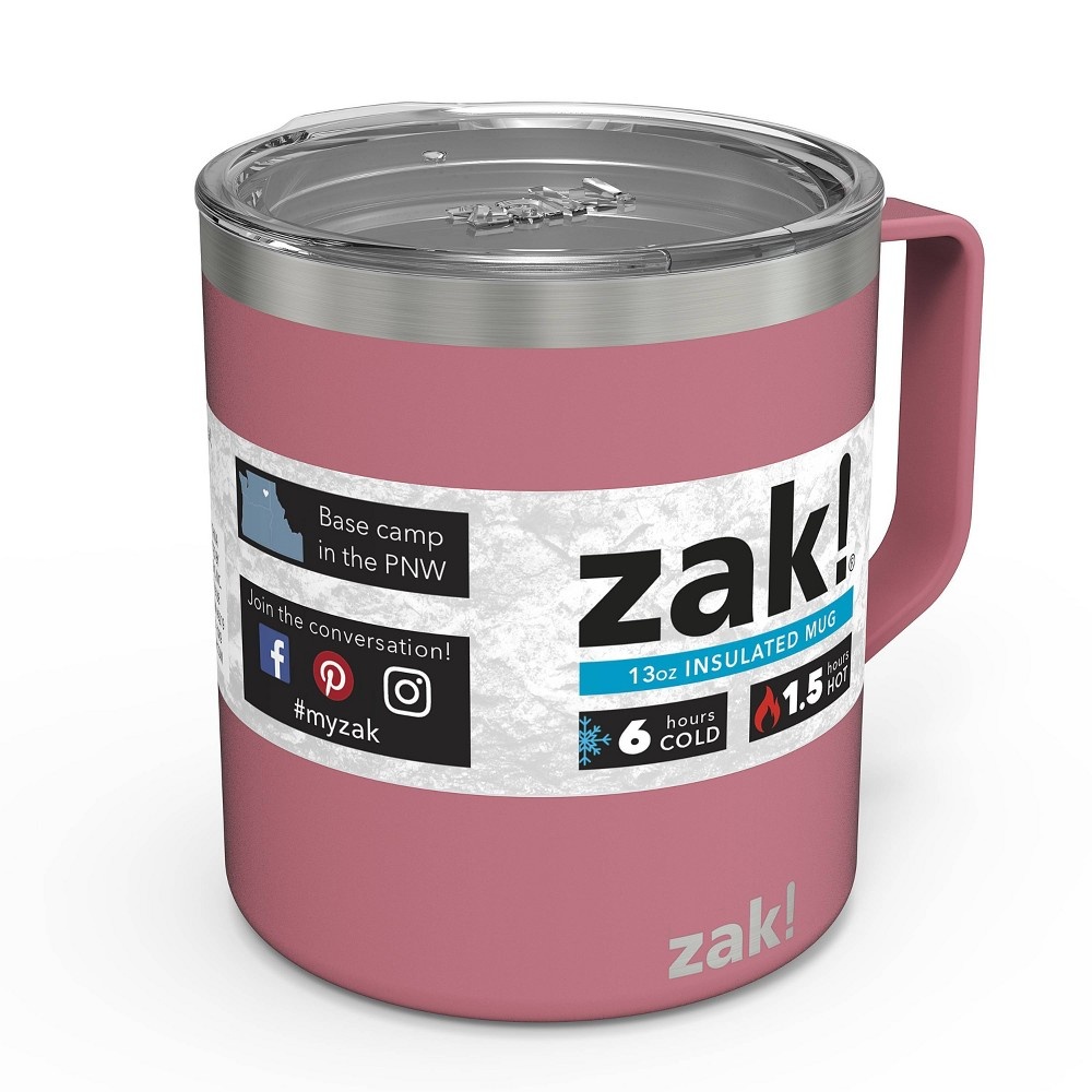 slide 4 of 7, Zak! Designs Double Wall Stainless Steel Explorer Mug - Cassis, 13 oz