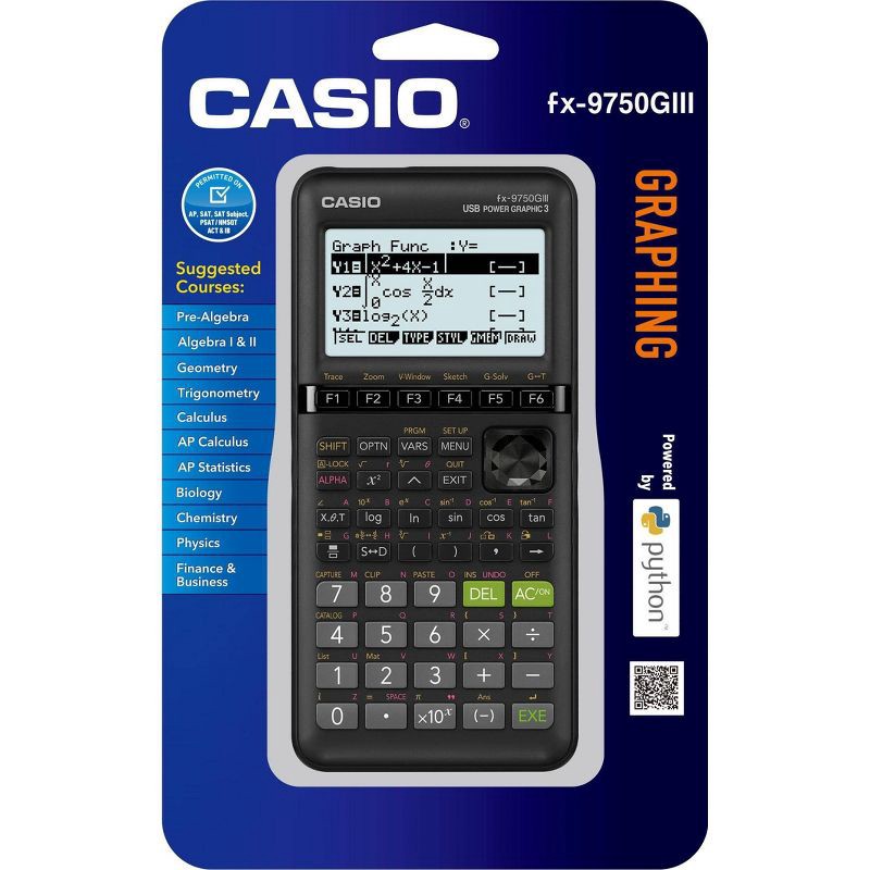 slide 3 of 4, Casio FX-9750GIII Graphing Calculator - Black, 1 ct