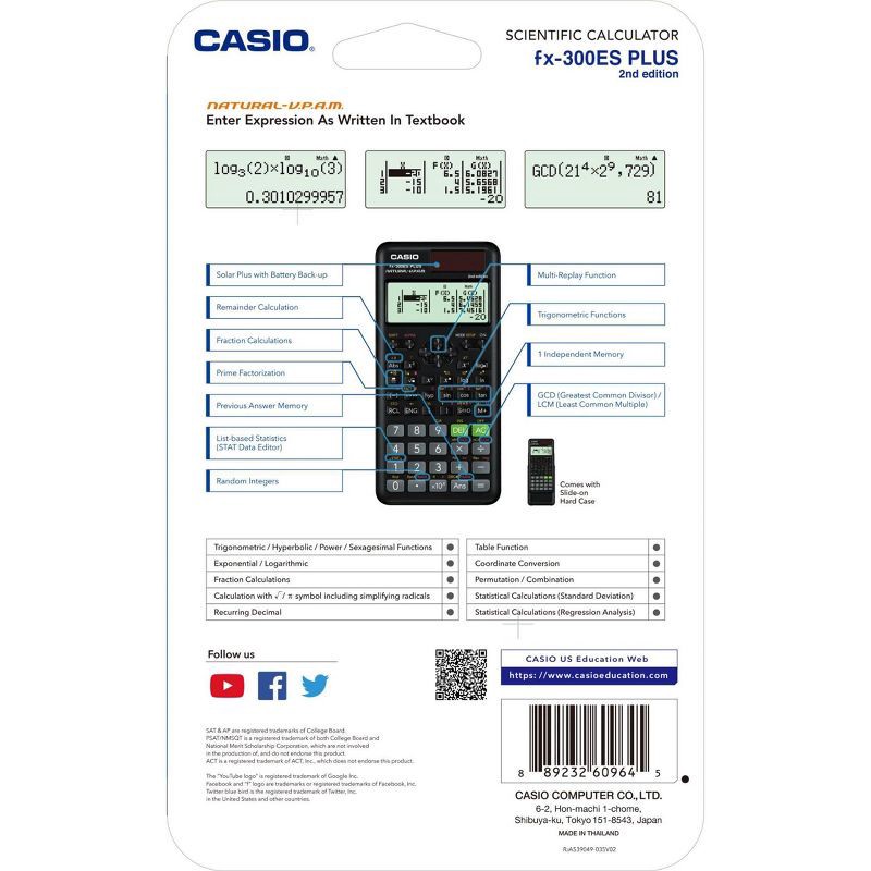 slide 5 of 5, Casio FX-300 Scientific Calculator - Black, 1 ct