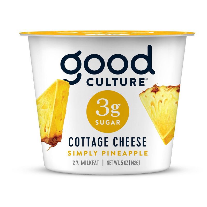 slide 1 of 4, Good Culture Pineapple 3g Sugar Cottage Cheese - 5oz, 3 gram, 5 oz