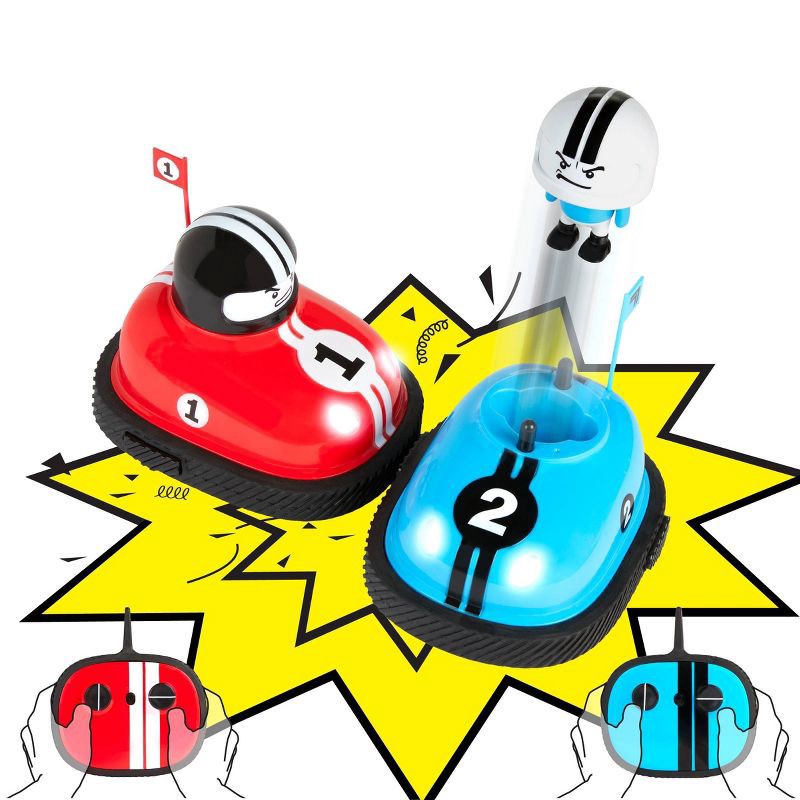 slide 2 of 10, Sharper Image RC Red & Blue Ejecting Bumper Rivals Set - 6pc, 6 ct