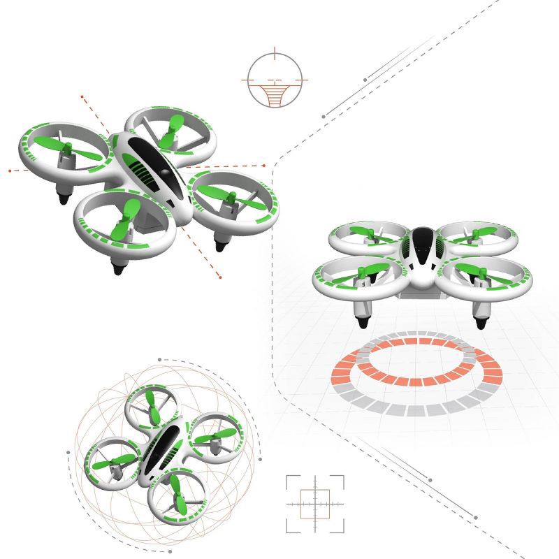 slide 4 of 5, Sharper Image 2.4Ghz RC Glow Up Stunt Drone With LED Lights, 1 ct
