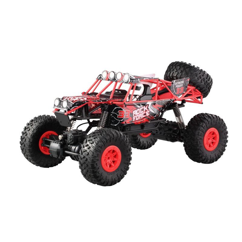 slide 1 of 4, Power Craze Rock Force 4x4 RC Buggy 1:10 Scale - Red, 1 ct