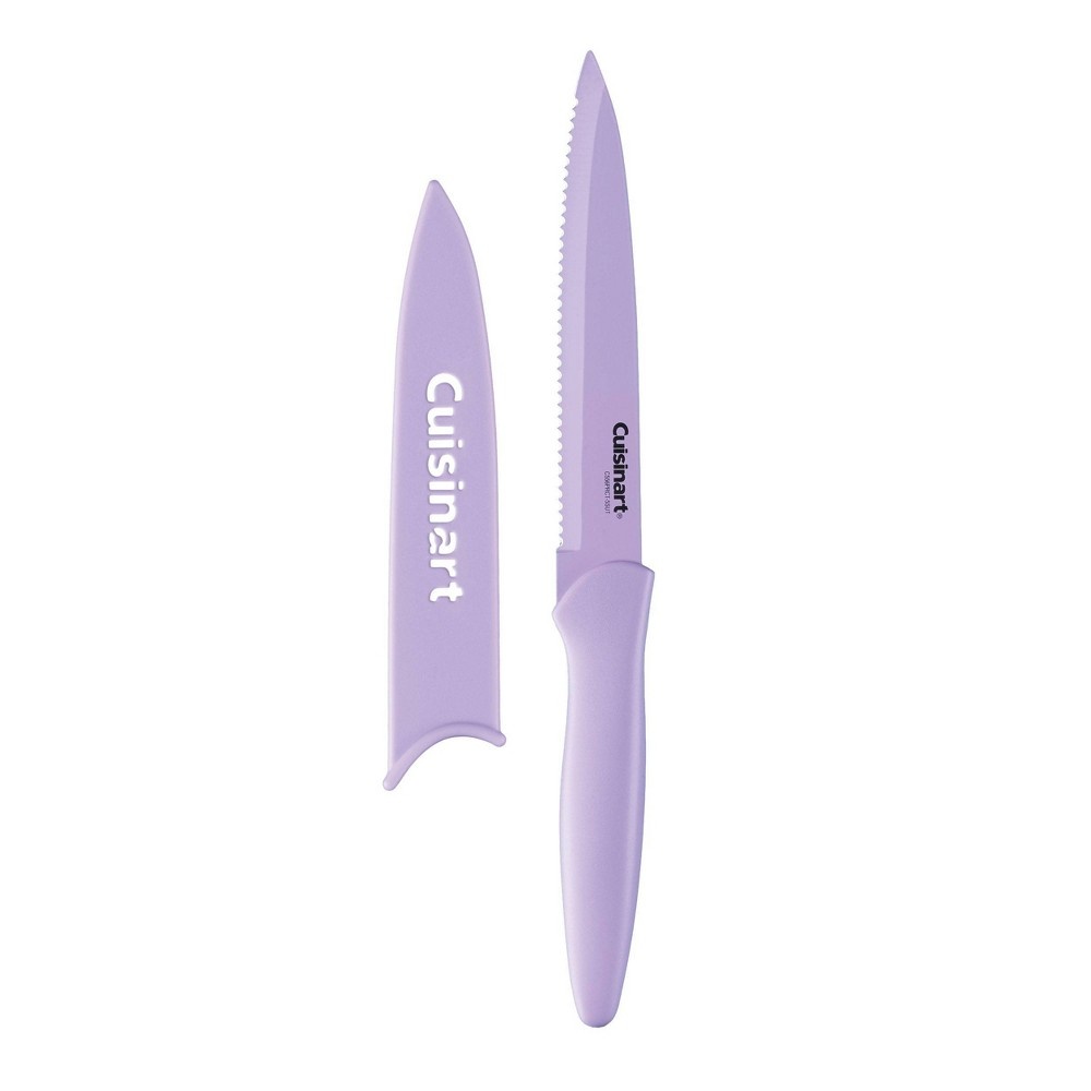 slide 3 of 5, Cuisinart Advantage Colored Non-Stick Utility Knife Set With Blade Guards- C55-6PRCT, 6 ct