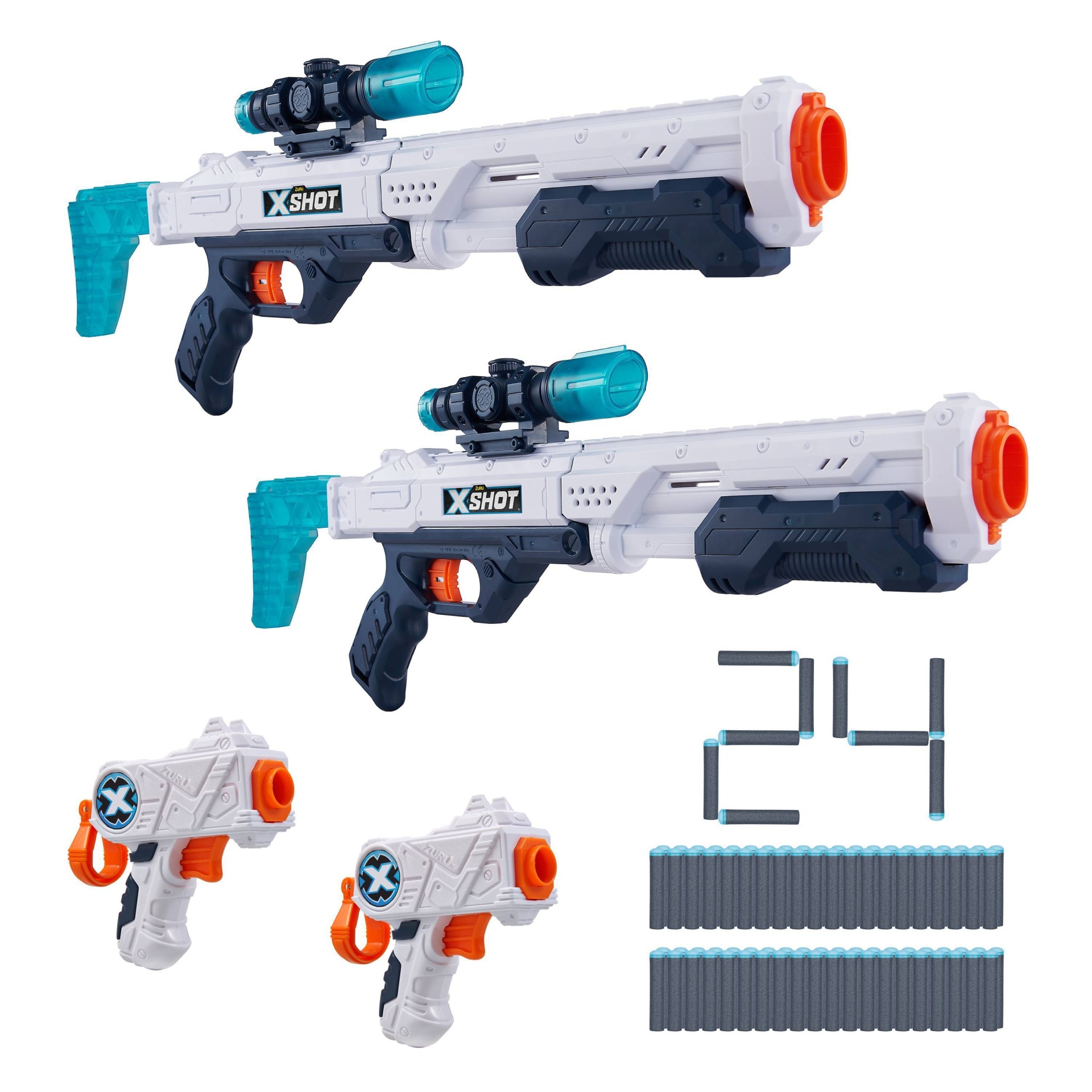 X-Shot EXCEL Combo Pack - Two Hawk Eye & Two Micro Blasters by ZURU 1 ...