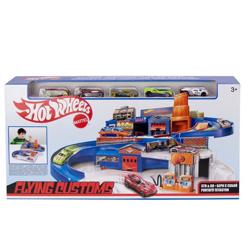 slide 6 of 6, Hot Wheels Flying Customs Sto & Go Trackset, 1 ct