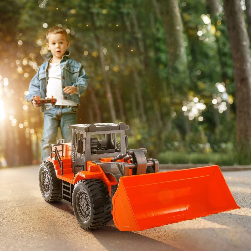 slide 2 of 9, DRIVEN by Battat – R/C Midrange Front End Loader – Medium Toy Construction Truck with Remote Control, 1 ct
