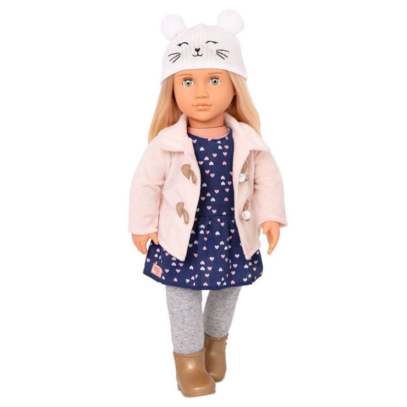 slide 3 of 4, Our Generation Fashion Outfit for 18" Dolls - Cheerfully Chilly: Doll Clothing Set, Plastic & Polyester, 6 Pieces, 1 ct