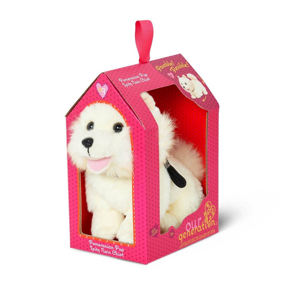 slide 4 of 4, Our Generation Pet Dog Plush with Posable Legs - Pomeranian Pup, 1 ct