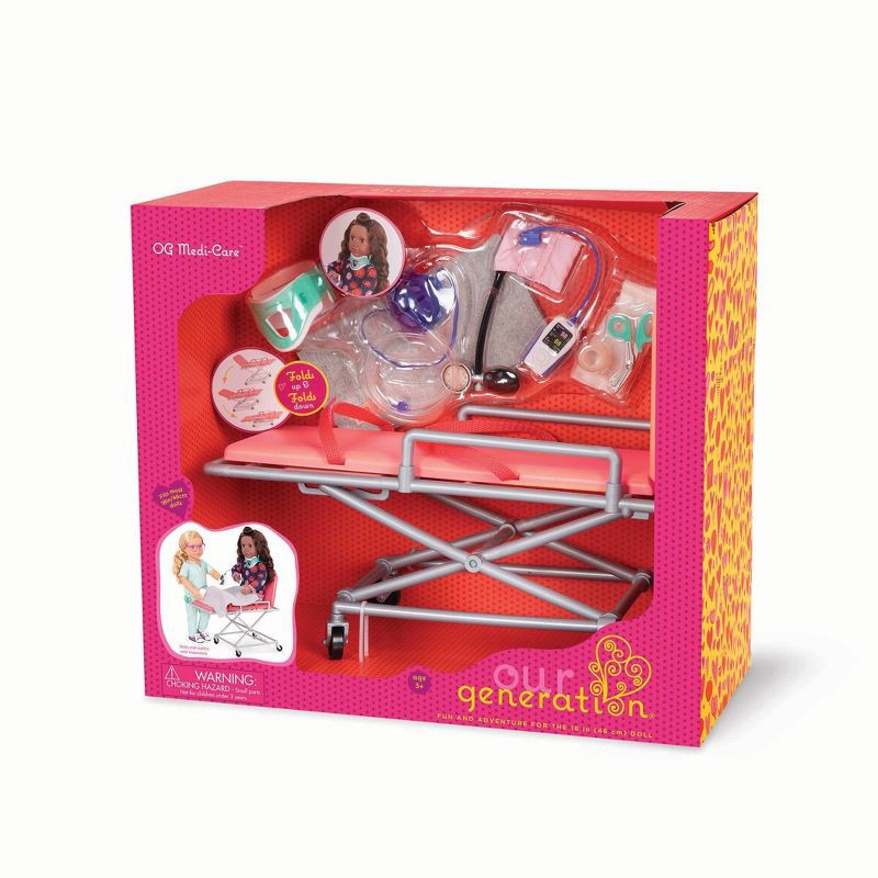 slide 6 of 6, Our Generation Medical Set with Stretcher for 18" Dolls - OG Medi-Care, 1 ct