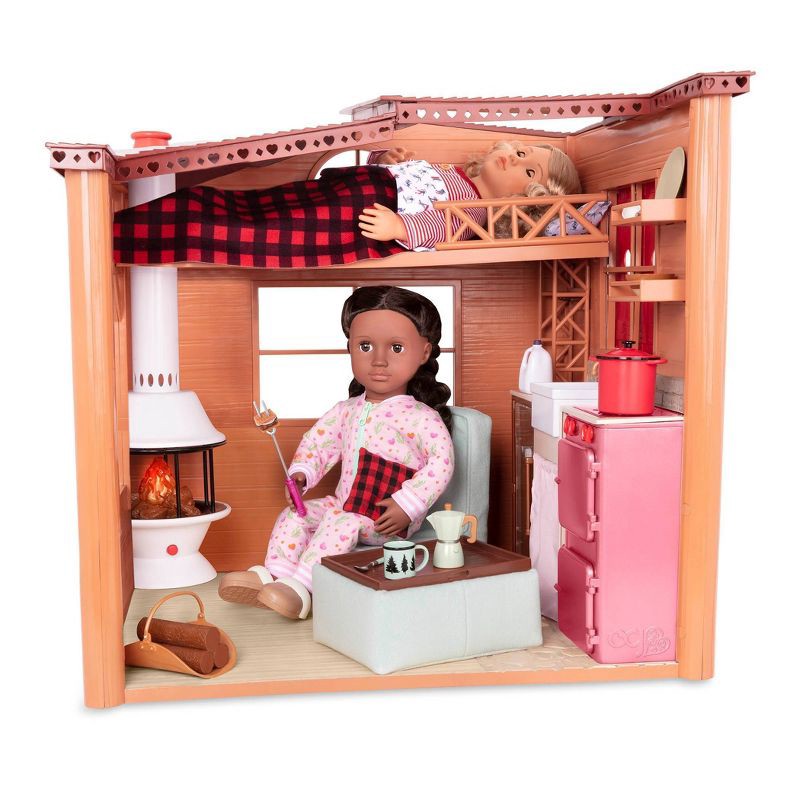 slide 4 of 7, Our Generation Cozy Cabin Dollhouse Playset for 18" Dolls, 1 ct