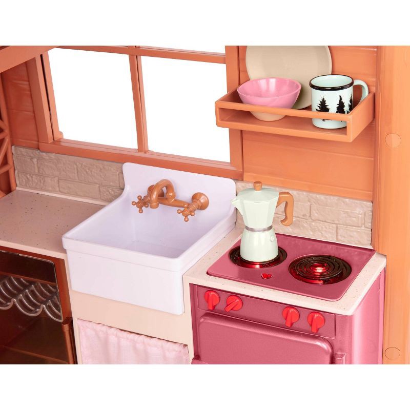 slide 5 of 7, Our Generation Cozy Cabin Dollhouse Playset for 18" Dolls, 1 ct