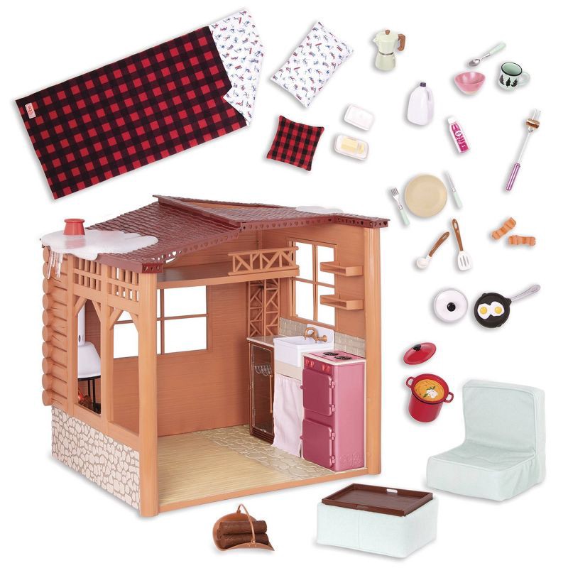 slide 6 of 7, Our Generation Cozy Cabin Dollhouse Playset for 18" Dolls, 1 ct