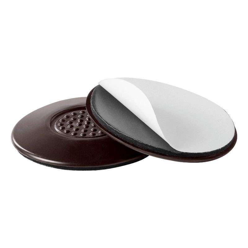 slide 2 of 7, Scotch 4pk Round 2.5' Gripping Pads: Rubber Furniture Floor Protectors, Anti-Scratch Chair Feet, Gray, 0.22" Thick, 4 ct