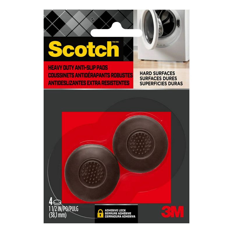 slide 1 of 7, Scotch 1.5' 4pk Round Gripping Pads, 4 ct